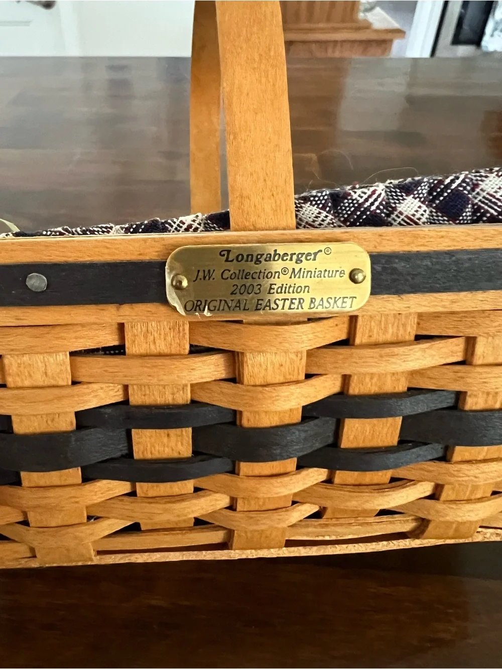 Longaberger JW Collection Miniature Easter Basket, 2003